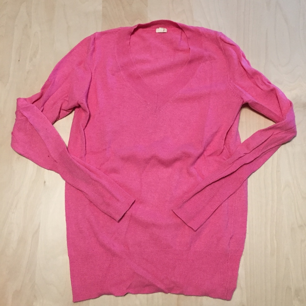 J.Crew V-neck Pink Sweater
